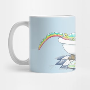 Dino in the Tub Drawing Mug